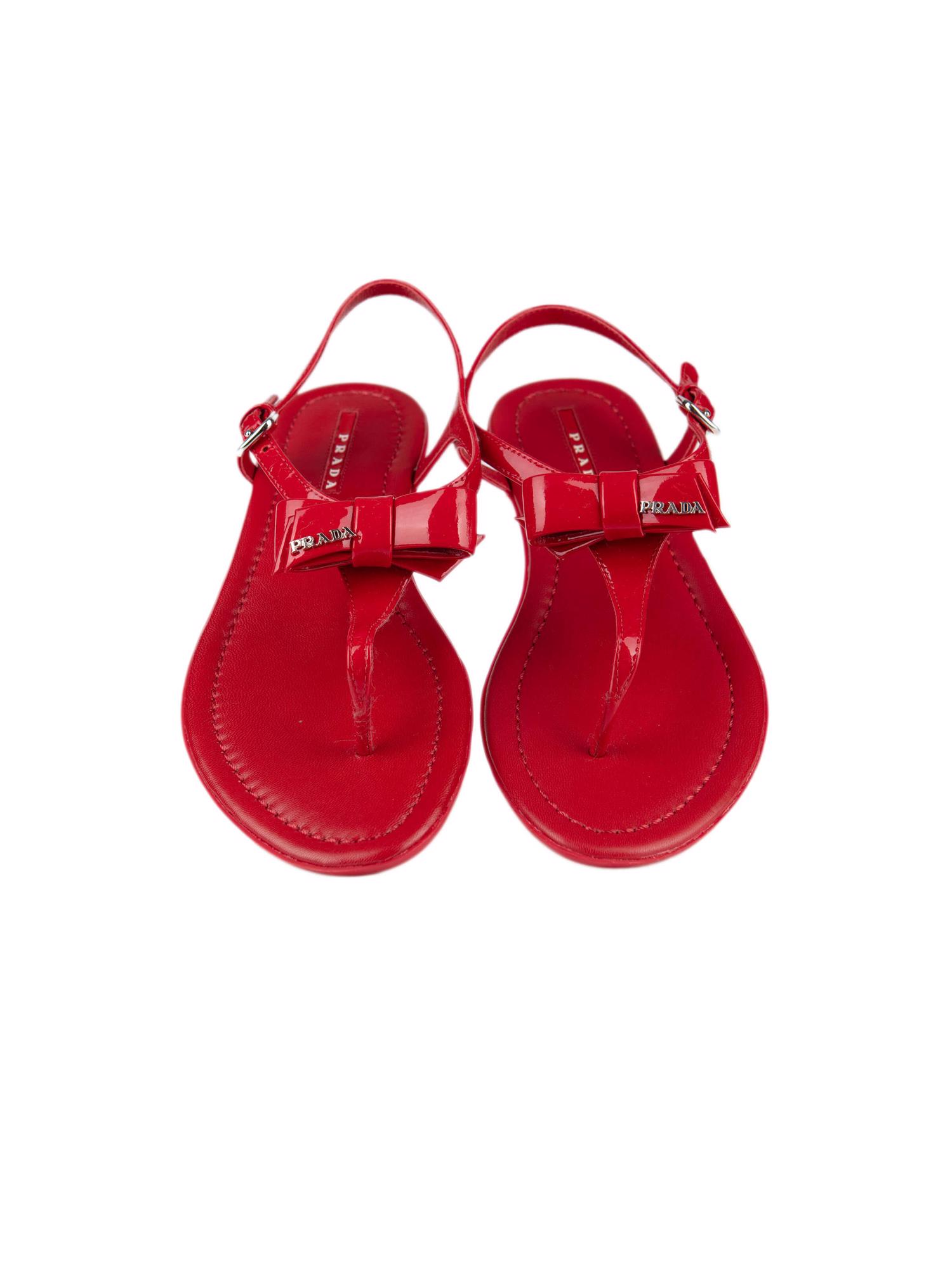 Bayan Kırmızı PRADA SANDALET