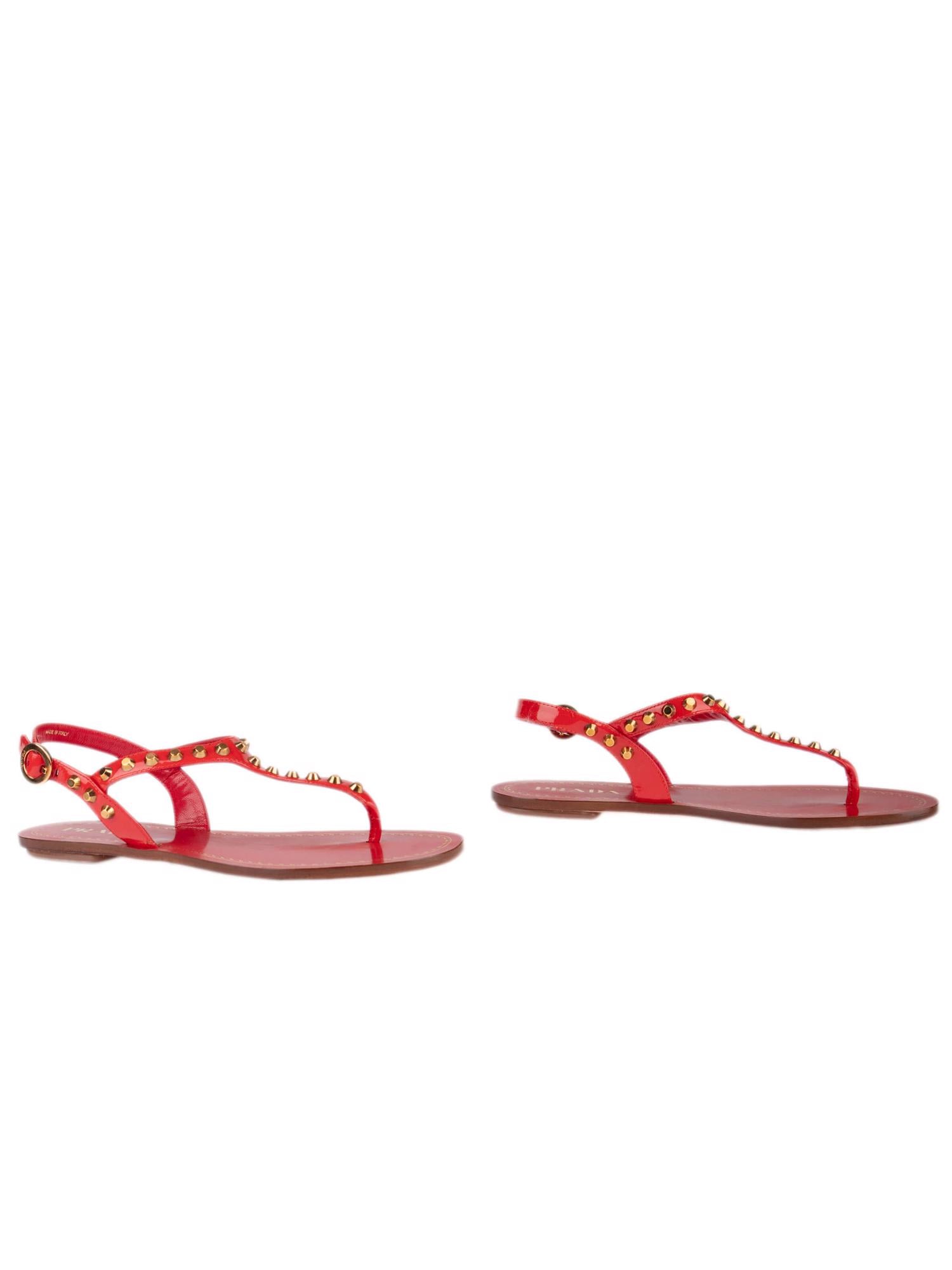 Bayan Kırmızı PRADA SANDALET