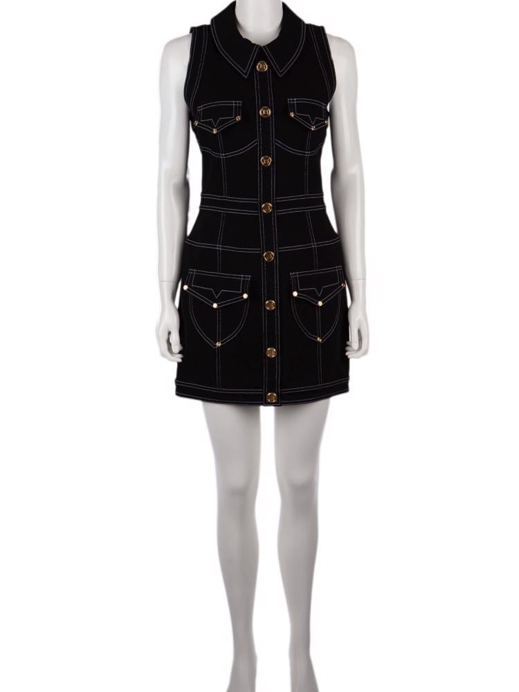 Bayan Siyah BALMAIN JEAN ELBİSE