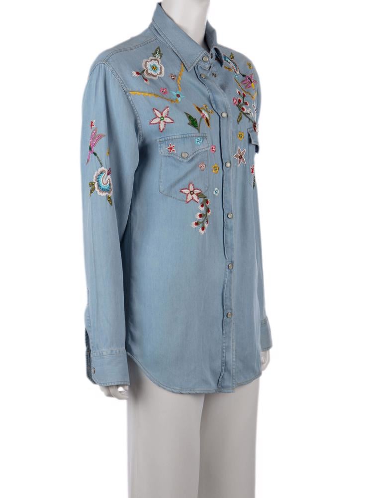 Bayan Mavi ERMANNO BY ERMANNO SCERVINO JEAN GÖMLEK