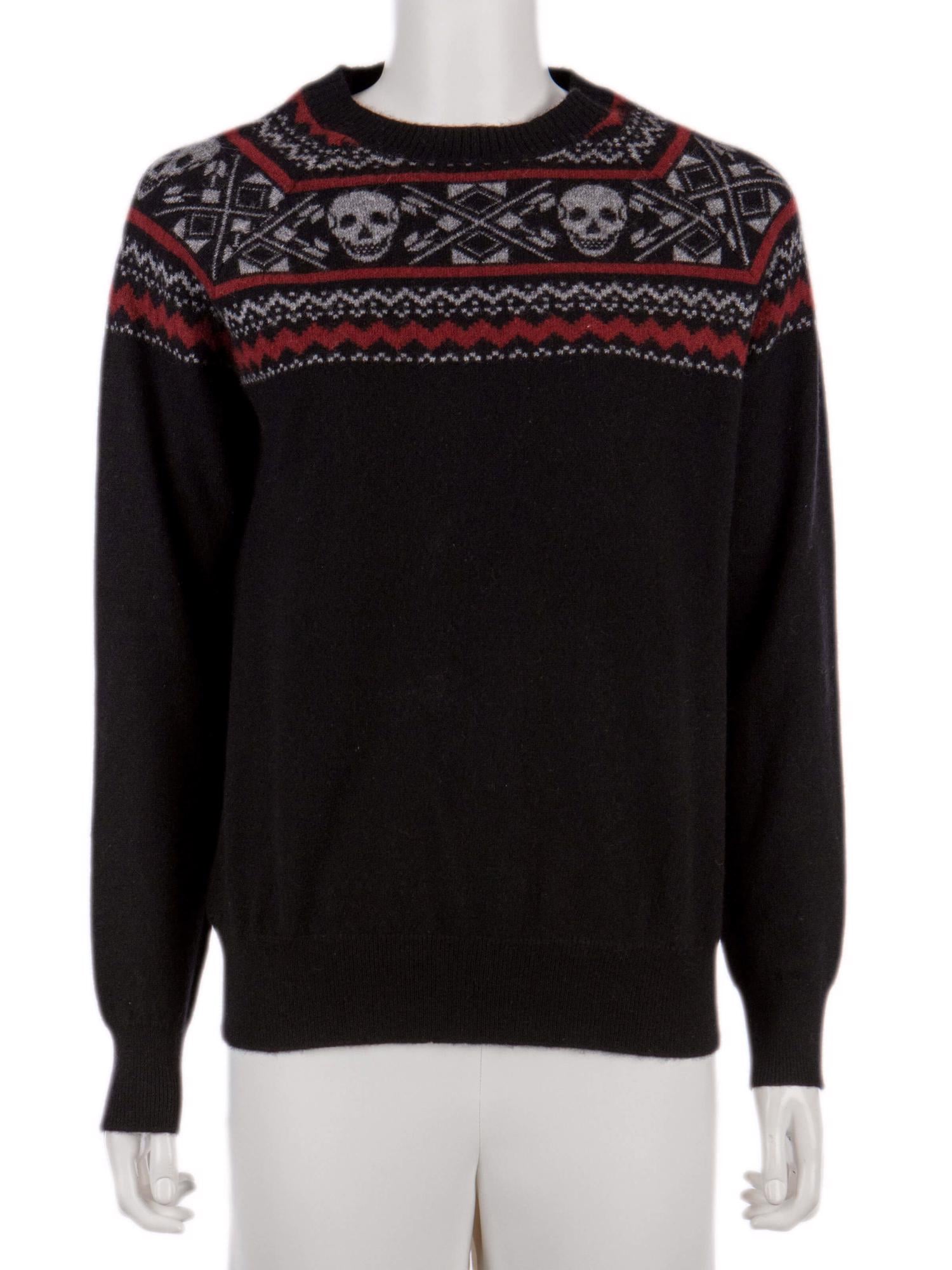 Bayan Siyah SKULL CASHMERE KAZAK