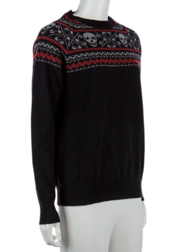 Bayan Siyah SKULL CASHMERE KAZAK