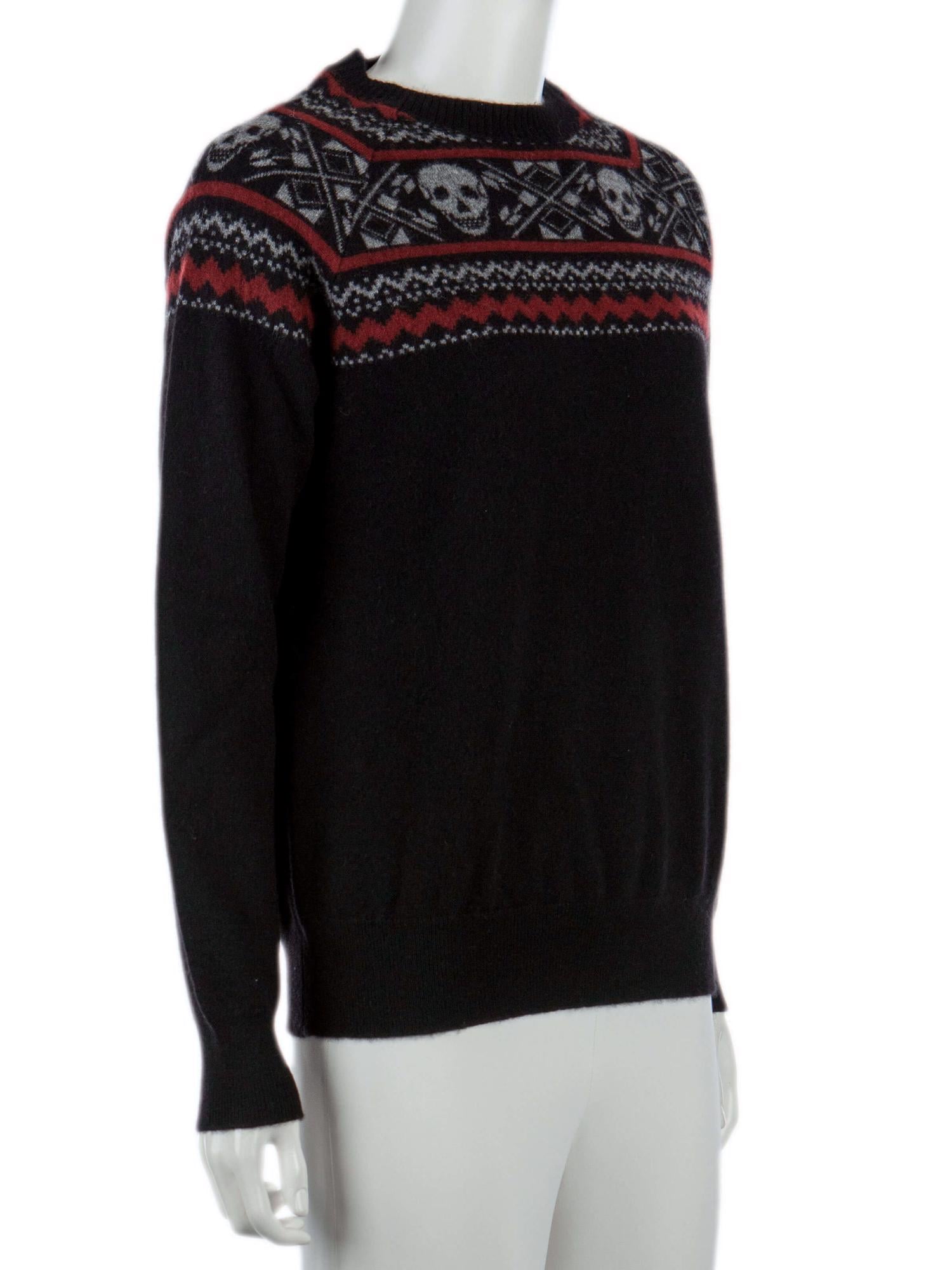 Bayan Siyah SKULL CASHMERE KAZAK