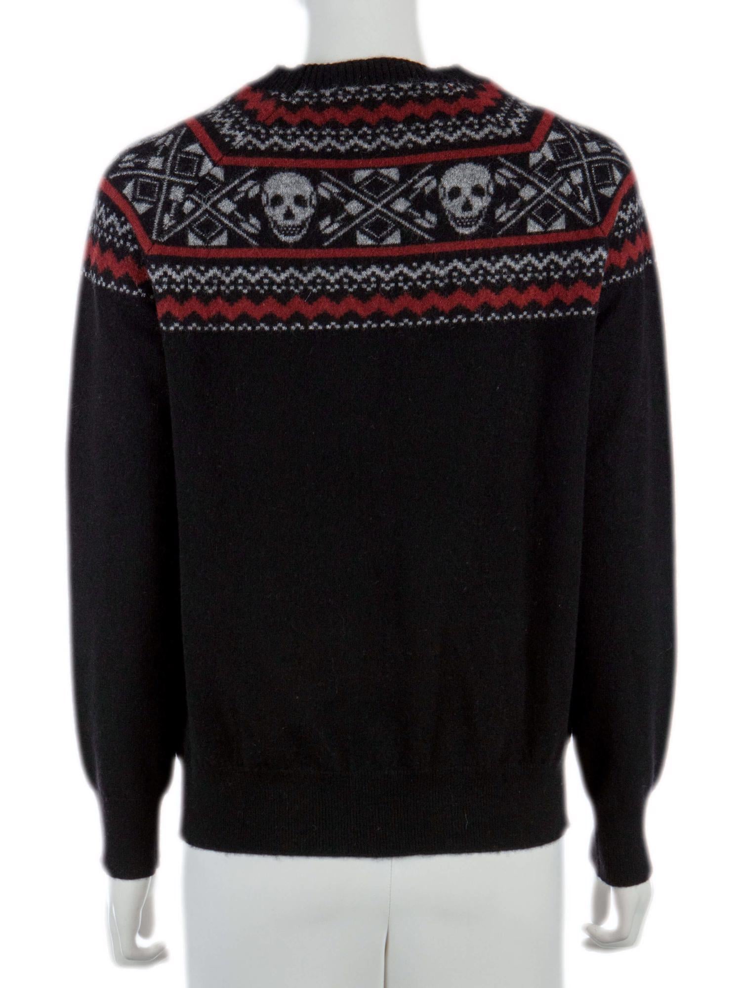 Bayan Siyah SKULL CASHMERE KAZAK