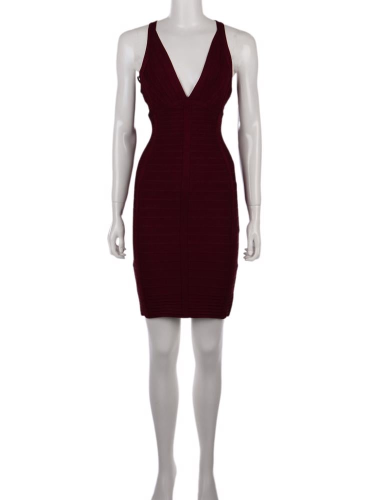 Bayan Kırmızı HERVE LEGER ELBİSE