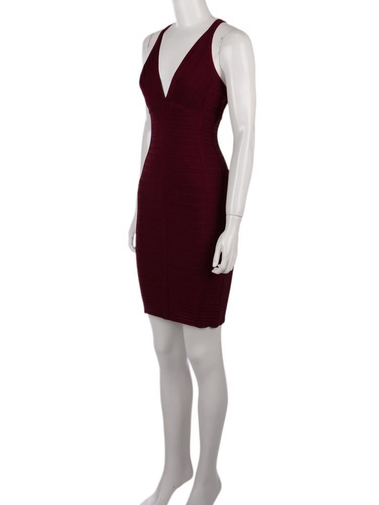 Bayan Kırmızı HERVE LEGER ELBİSE