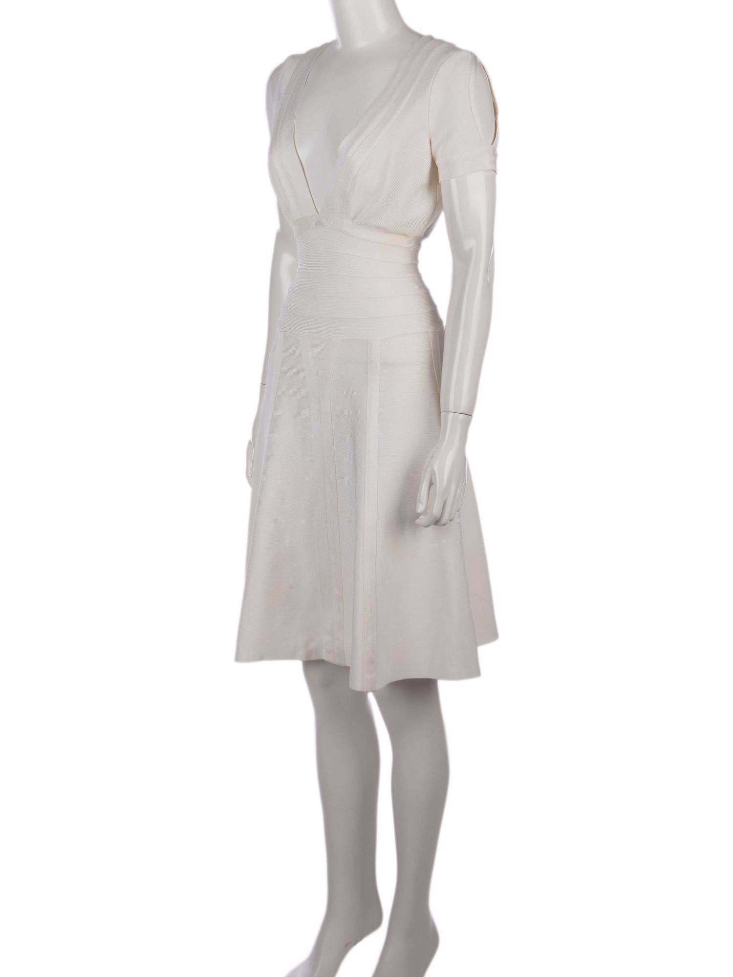 Bayan Krem HERVE LEGER ELBİSE