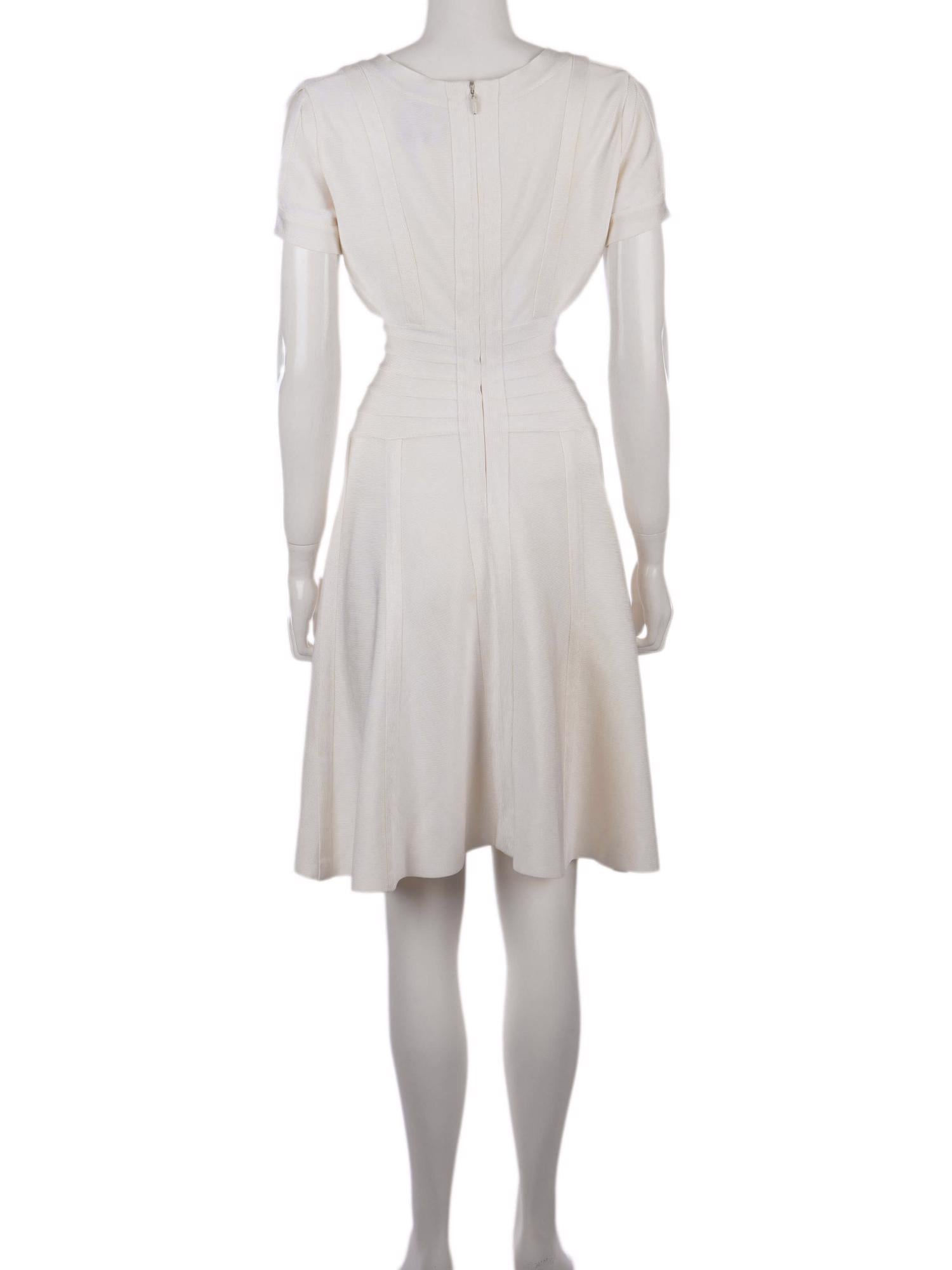 Bayan Krem HERVE LEGER ELBİSE