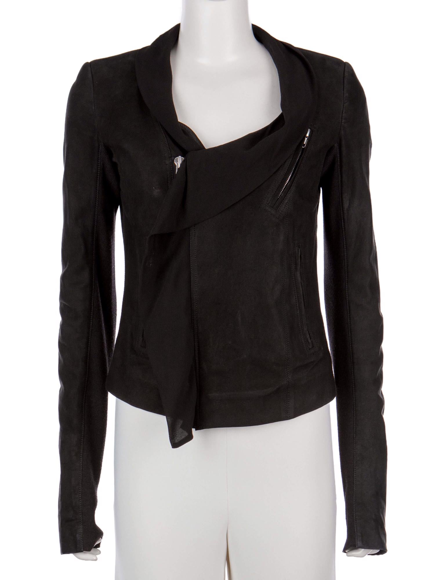 Bayan Siyah RICK OWENS DERİ CEKET