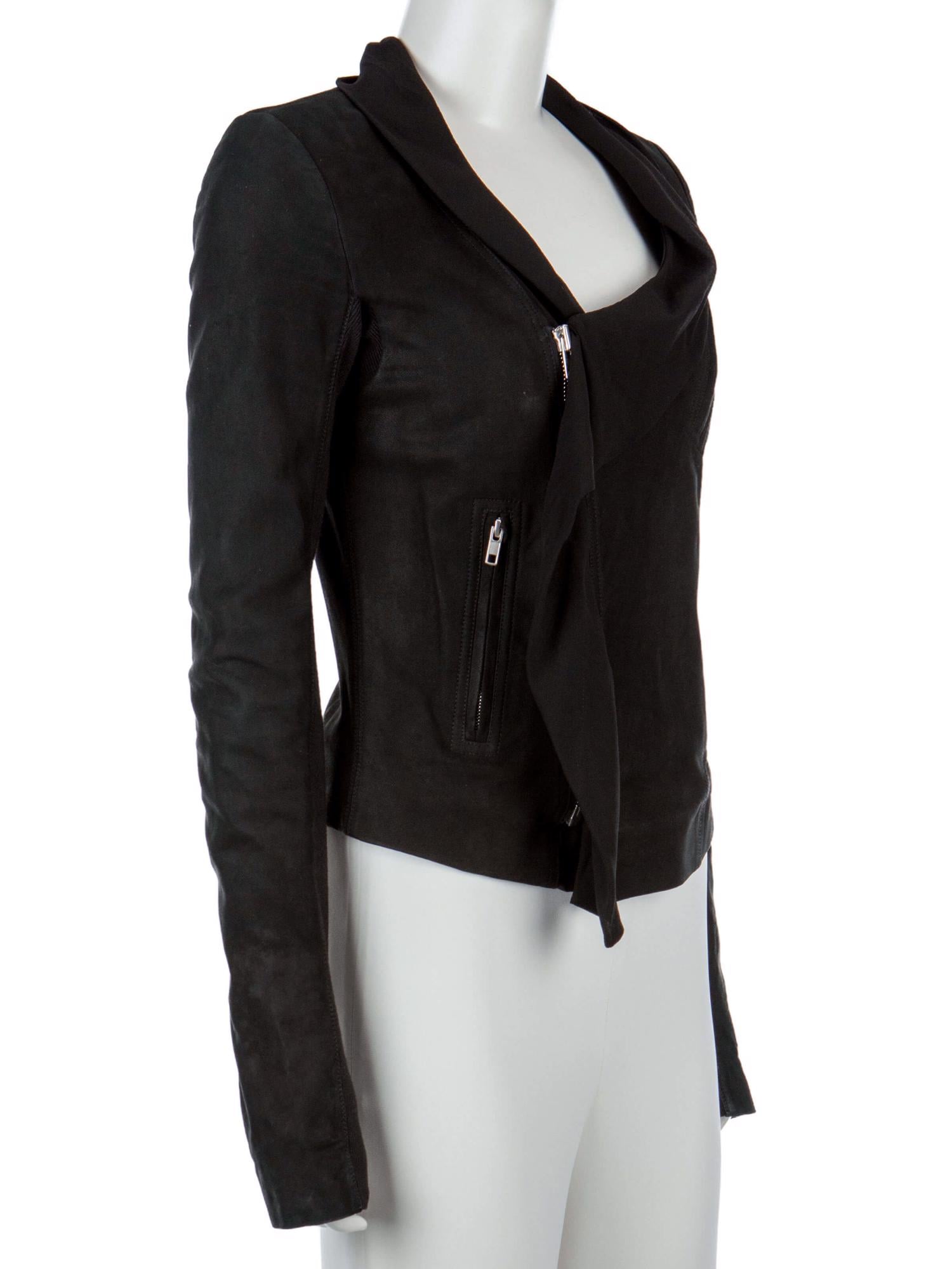 Bayan Siyah RICK OWENS DERİ CEKET
