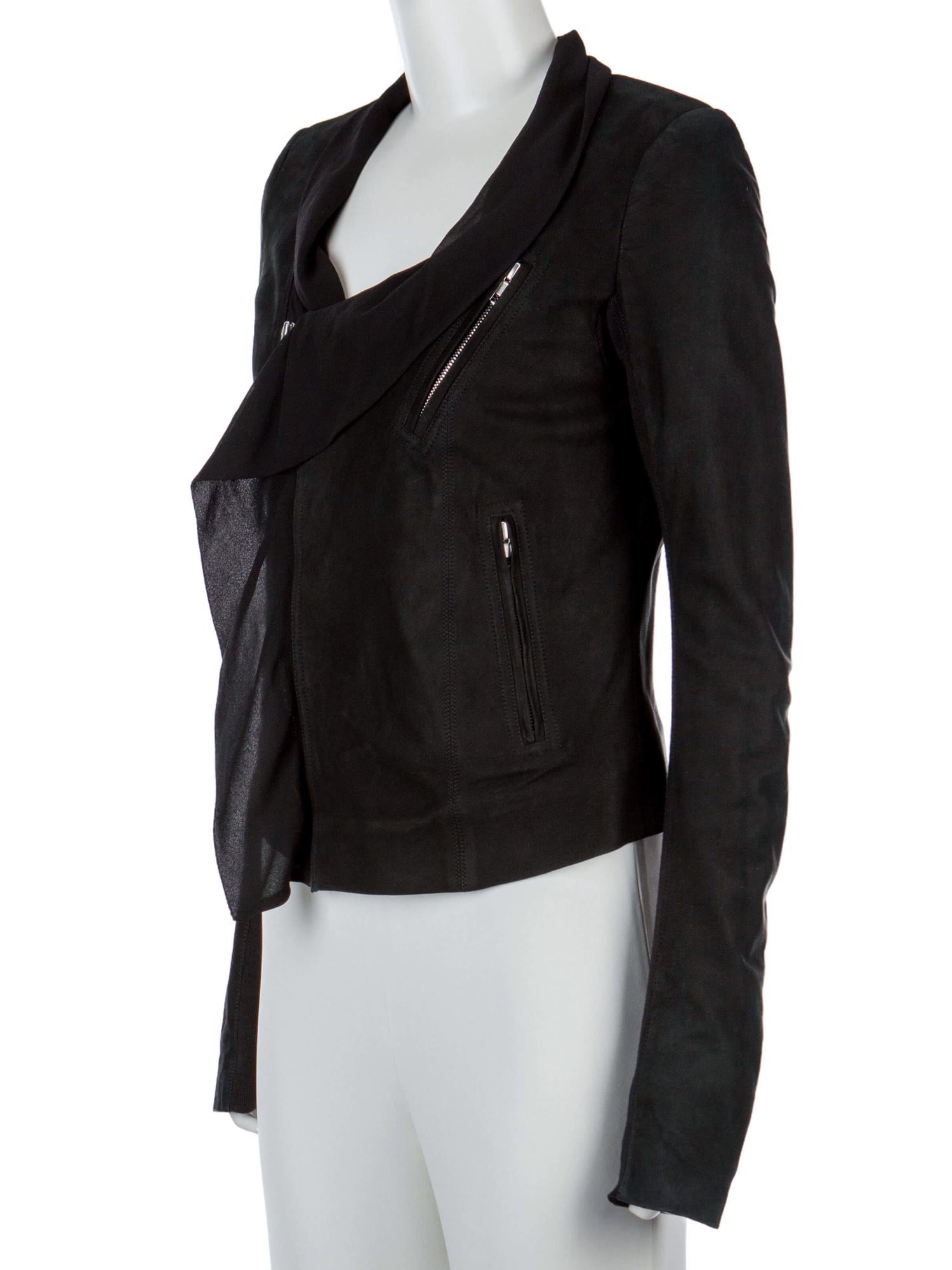 Bayan Siyah RICK OWENS DERİ CEKET