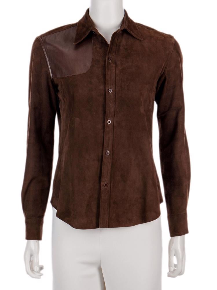 Bayan Kahve RALPH LAUREN SÜET GÖMLEK